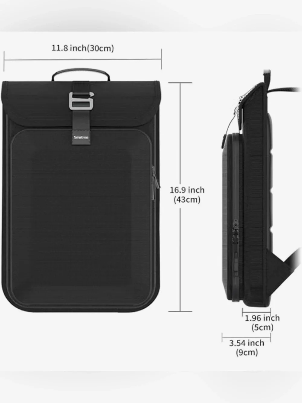 Black Laptop / Travel Backpack - sturdy, 16 inch